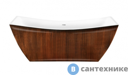 картинка Акриловая ванна Lagard ISSA Brown Wood