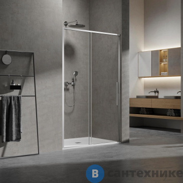 картинка Душевая дверь Vincea Slim VDS-6SL120CL, 1200, хром, стекло прозрачное