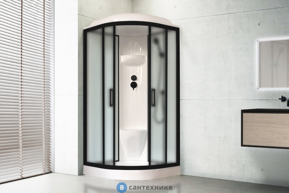 Душевая кабина Royal Bath RB 90HK6-WC-BL 900x900x2170 (белое/матовое) (RB90HK6-WC-BL)