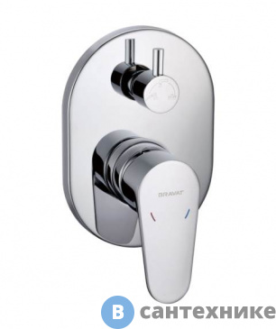 картинка Смеситель Bravat FB848238CP-3-RUS встраиваемый в стену с корпусом 3-функц ELER, с внутренней частью