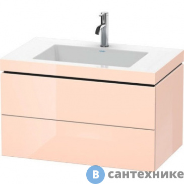 картинка Тумба с раковиной Duravit L-Cube Тумба C-bonded 80 см абрикос жемчужный, с фронтом цвета абрикос жемчужный (LC6927O1010)