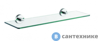 картинка Полка AZARIO NESSY стеклянная 52 см, хром (AZ-73103)