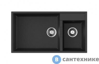 картинка Кухонная мойка OMOIKIRI Tedori 85-2-U-BL черный (4993940)