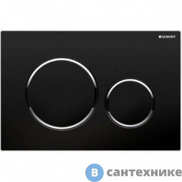 картинка Смывная клавиша Geberit 115.882.KM.1 SIGMA 20 (черный/глянцевый хром/черный)