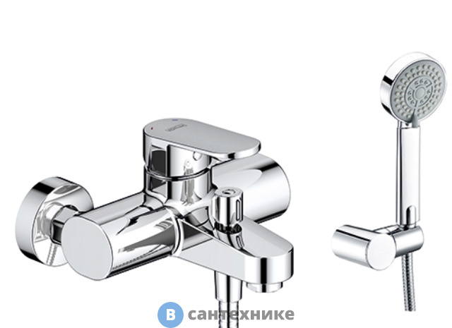 Смеситель WasserKRAFT Donau 5301 для ванны с коротким изливом латунь, хромоникелевое покрытие