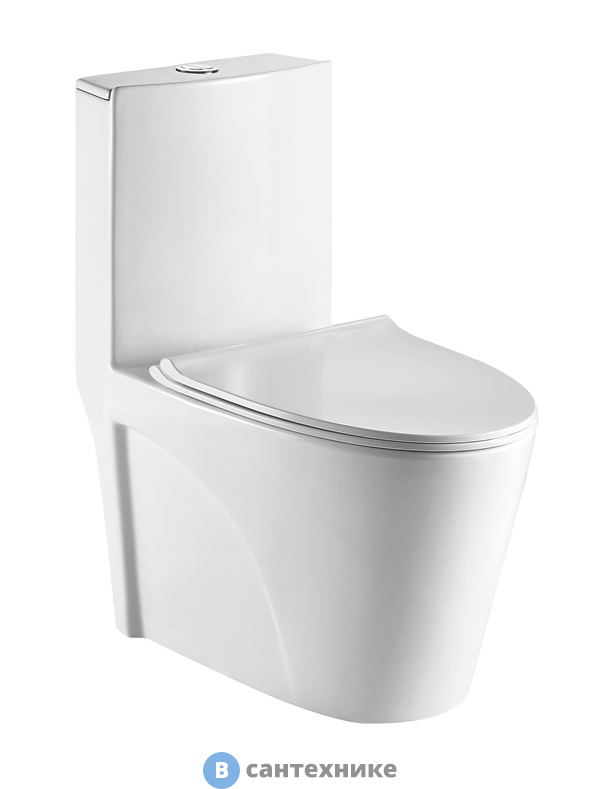 Унитаз WELTWASSER WELZBACH 001 GL-WT с бачком бел. глянец