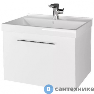 картинка Тумба под раковину Ирлен ВИКТОРИЯ 1-50 464*400*384 бетон подвесная 1 ящик (под умыв. Слим-50) /137509/