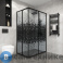 картинка Душевое ограждение Niagara Eco NG-1012-14Q BLACK (120х80х190) прямоугольник, раздвижное, черный, стекло мозайка