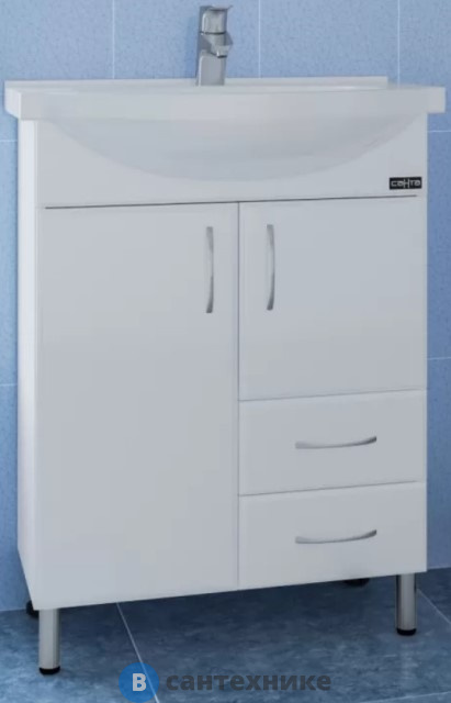 Тумба под раковину СанТа Элеганс-65 2 ящ. Ум. Элеганс 65 (201103)