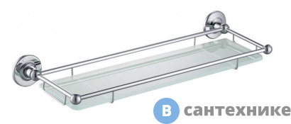 картинка Полка в ванну стеклянная Timo Nelson 150072/00 chrome