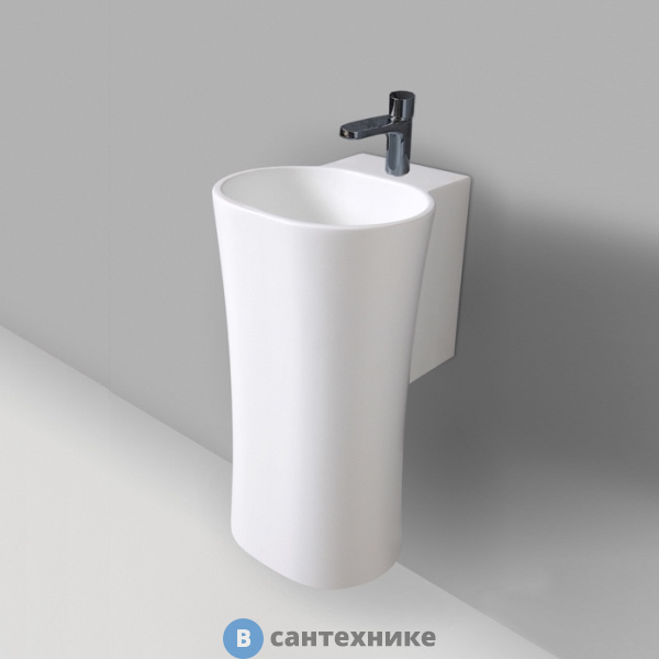 Раковина AZZURRA Nativo подвесная, с 1 отв. под смеситель, с креплением, белый (LALS035370NM/(NAT200/1 bi)*1)