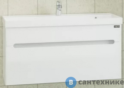 картинка Тумба под раковину СанТа Лондон-100 2 ящ, подвес. ум. Classic 100 (224008л)