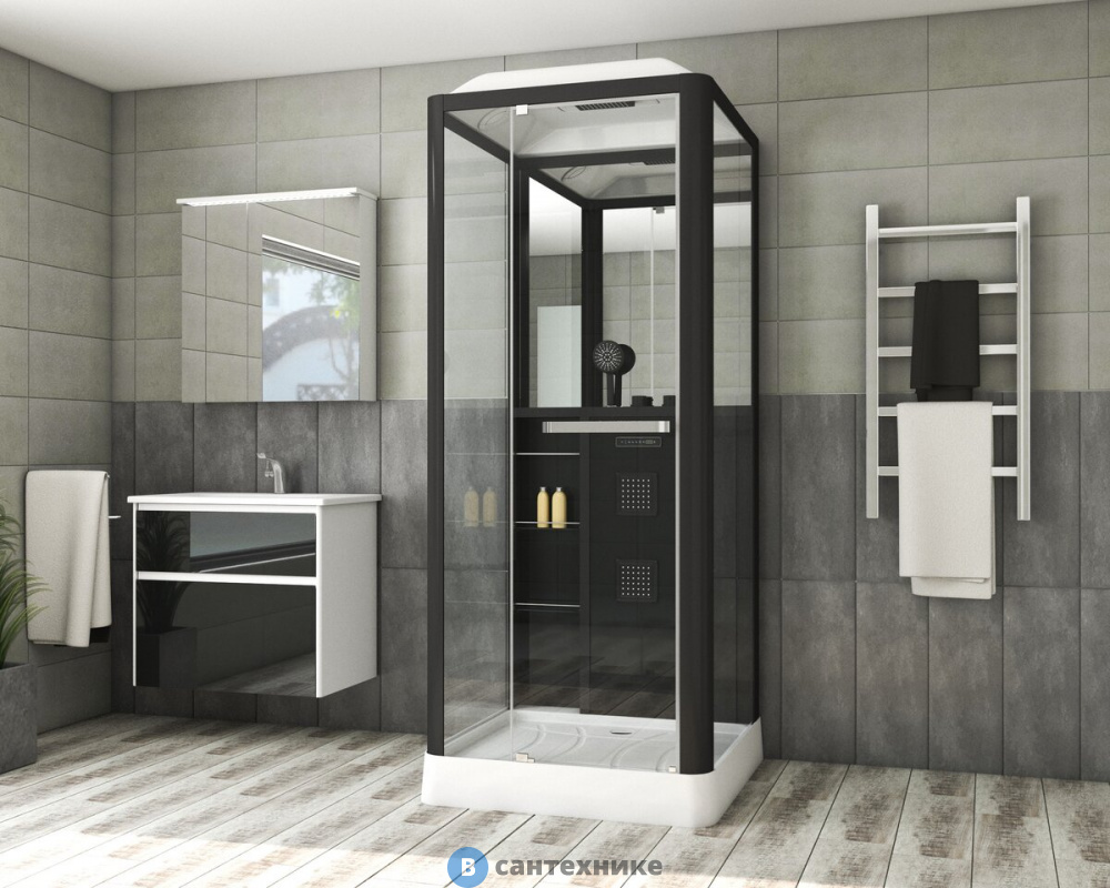 Душевая кабина Grossman Alba GR221(L) (90x90x225) дверь распашная