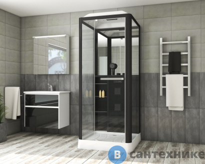 картинка Душевая кабина Grossman Alba GR221(L) (90x90x225) дверь распашная