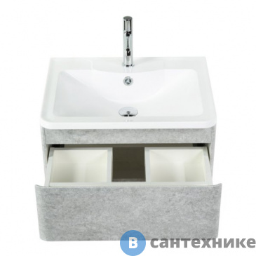 картинка Тумба под раковину BelBagno ALBANO ALBANO-600-2C-SO-CVG подвесная с двумя выкатными ящиками, Cemento Verona Grigio, 600x450x500