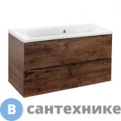 Тумба под раковину Vincea Mia 900 подвесная, 2 выкатных ящика soft close, R.Wood (VMC-2MA900RW)