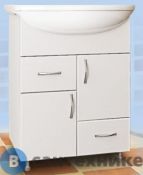 Тумба под раковину MDW УЮТ-50-6 2 двери 2 ящика белая (под ум. Уют-50)