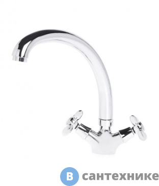 картинка Смеситель Agger Retro A1900200 двухзахватный для кухни