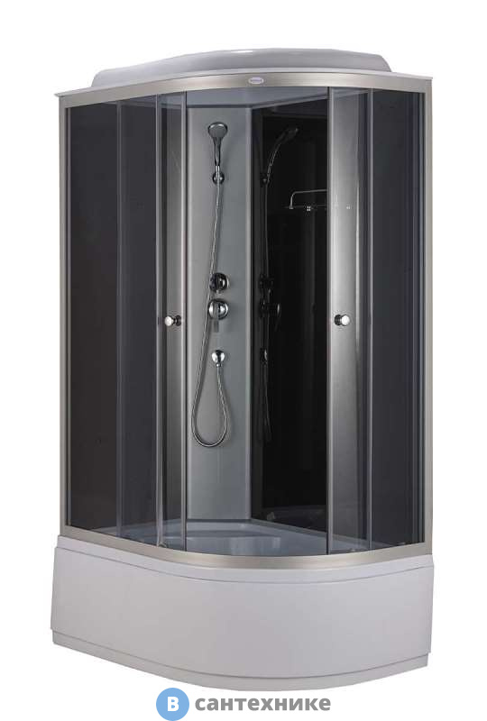 Душевая кабина Arcus ES-309 G WPL (80x120) тон. стекло, высокий поддон, полочка