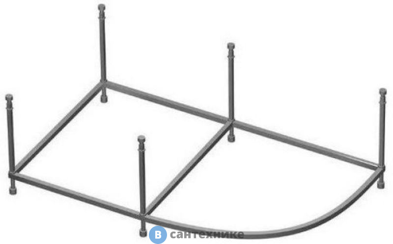 Металлический каркас Cezares METAURO CORNER-MF для акриловой ванны