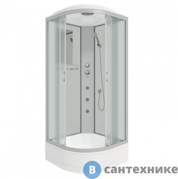 картинка Душевая кабина Niagara NG-3302-14G (1000х1000х2150) средний поддон, стекло матовое