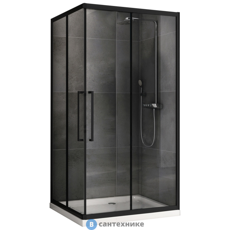 Душевой уголок ABBER Schwarzer Diamant AG02128BH 120*80*195, без поддона