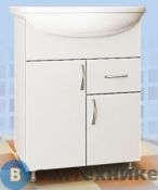 Тумба под раковину MDW ЭЛЕГИЯ-60-7 2 двери, 1 ящик (под ум. Элегия-60) белая /1120/