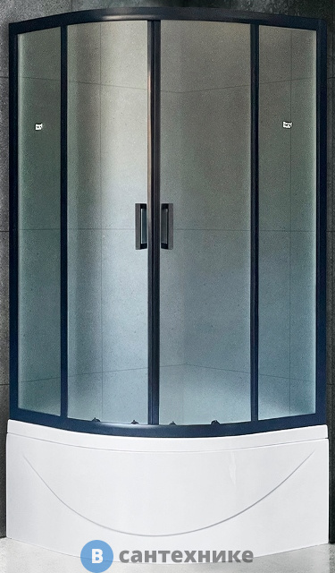 Душевой уголок Royal Bath RB 100BK-C-BL 1000x1000x2000 (матовое) (RB100BK-C-BL)