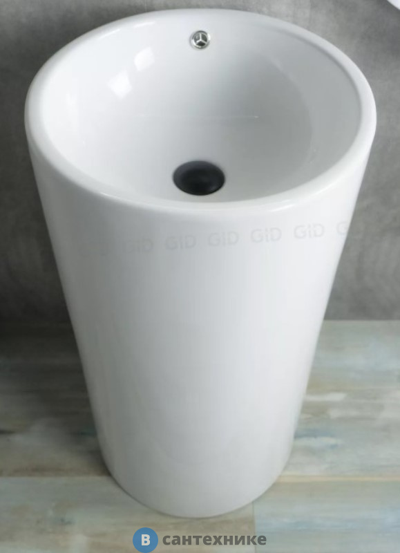 Раковина напольная GID-ceramic Nb163 белый (440х460х820)