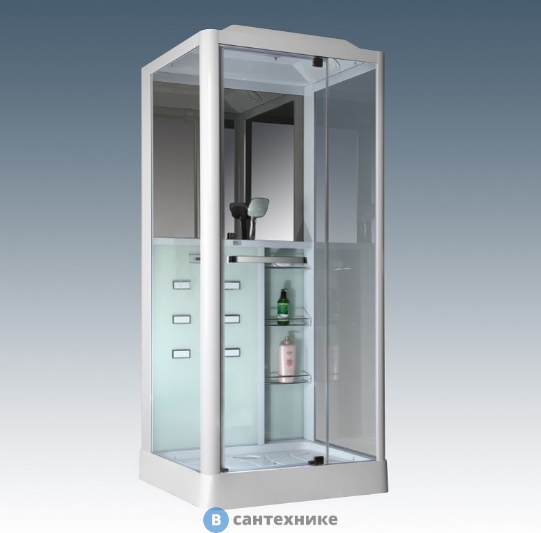 Душевая кабина Loranto CS 126  R 90*100*225 см белая (правая)