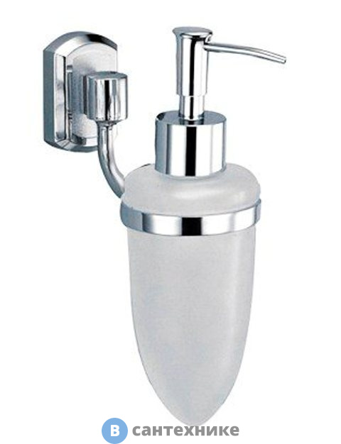 Дозатор для жидкого мыла WasserKRAFT Oder K-3099 стеклянный, 160 мл металл, хромоникелевое покрытие, матовое стекло