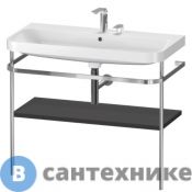 Консоль напольная Duravit Happy D.2 Plus с умывальником 975х490х850 мм, с 1 отв под смесит,1 полка, графит суперматовый (HP4838O8080)
