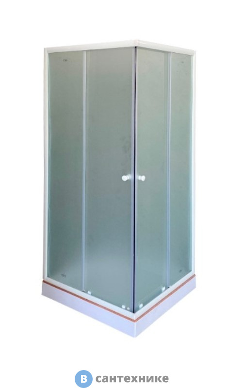 Душевой уголок Parly ZFQ81 (80*80*190) матовое стекло, низкий поддон