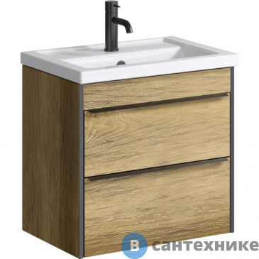 картинка Тумба под раковину Aqwella FARGO 61 FRG0106DB (подвесная, дуб балтийский)