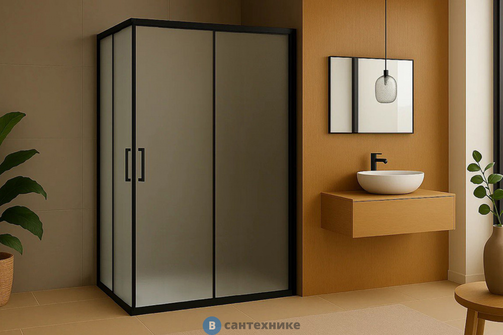 Душевой уголок Royal Bath RB HPD-C-BL 115х75х200 (матовое) (RB75115HPD-C-BL) без поддона