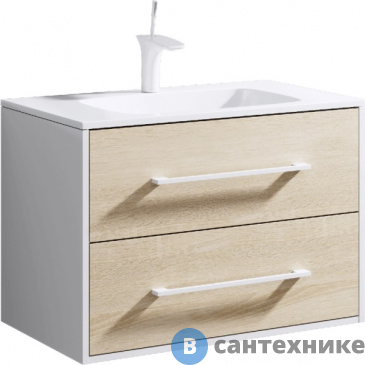 картинка Тумба под раковину Aqwella FOSTER 76 MAI0175 (подвесная, дуб сонома)