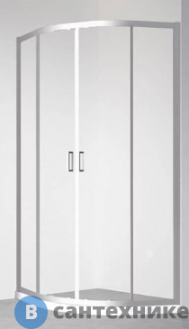 картинка Душевой уголок Veconi RV-01 RV01-80-01-C7 стекло прозрачное/6 мм (80*80*195), без поддона