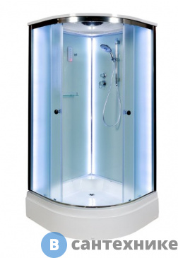 картинка Душевая кабина Deto D271S LED (100х100х220 см)