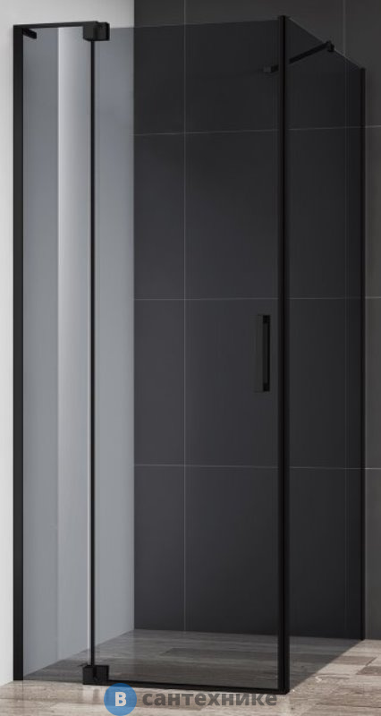 Душевой уголок Cezares SLIDER-AH-1-80-70/80-GRIGIO-NERO без поддона