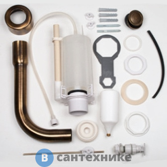 Механизм AZZURRA слива с низкой трубой без подводки, бронза (B1900CZ/B br)