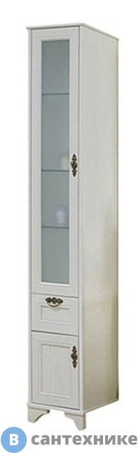 Шкаф-колонна Акватон Идель левый дуб белый (1A198003IDM7L)