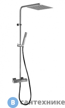 картинка Душевая стойка Jacuzzi 0IQ00199JA10 Glint с термостатом, хром