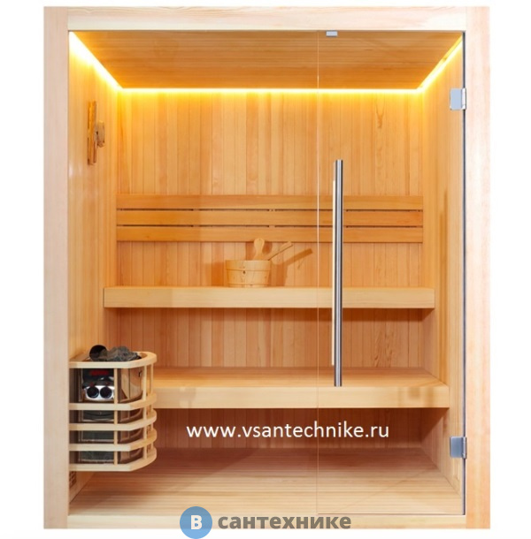 Финская сауна Frank F812 (липа) (печь Сфера 7 кВт+80 кг камней) 200х140x210 см