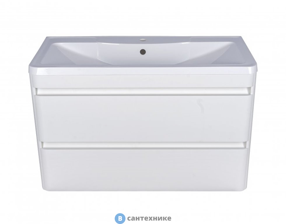 Тумба под раковину Style line Атлантика 100, Люкс антискрейч, подвесная PLUS (2000949229881)