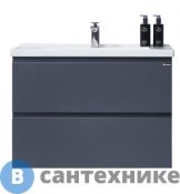 Тумба с раковиной Orans BC-4023-600 цвет: чёрный MFC061/MDF PU022 (600x480x570)