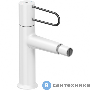 картинка Смеситель Jacob Delafon ODEON RIVE E21033-BL-00 для биде с дк, корпус белый, ручка чёрный