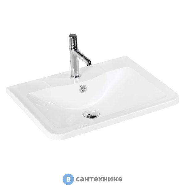Раковина BelBagno BB700/455-LV-MR-ALR из литьевого мрамора, 700х455х145