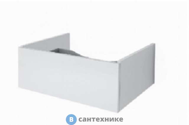 Ящик Dreja BOX, 60 см, подвесной, для стеклянной столешницы LINE, 1 ящик, push-to-open, белый глянец (99.9100)