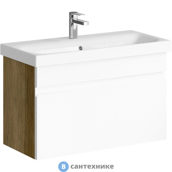Тумба под раковину Aqwella SMART 80 SRT0108DB (подвесная, дуб балтийский)