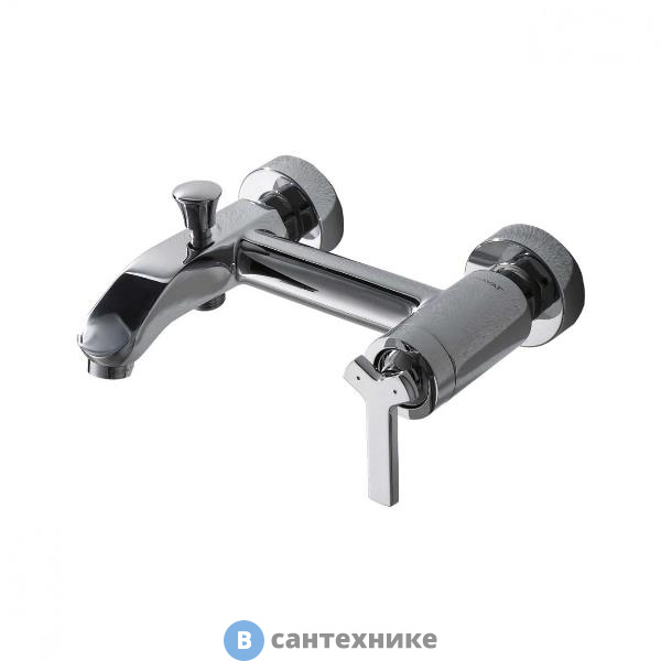 Смеситель Bravat F673107C-01 для ванны с душем с коротким изливом Waterfall
